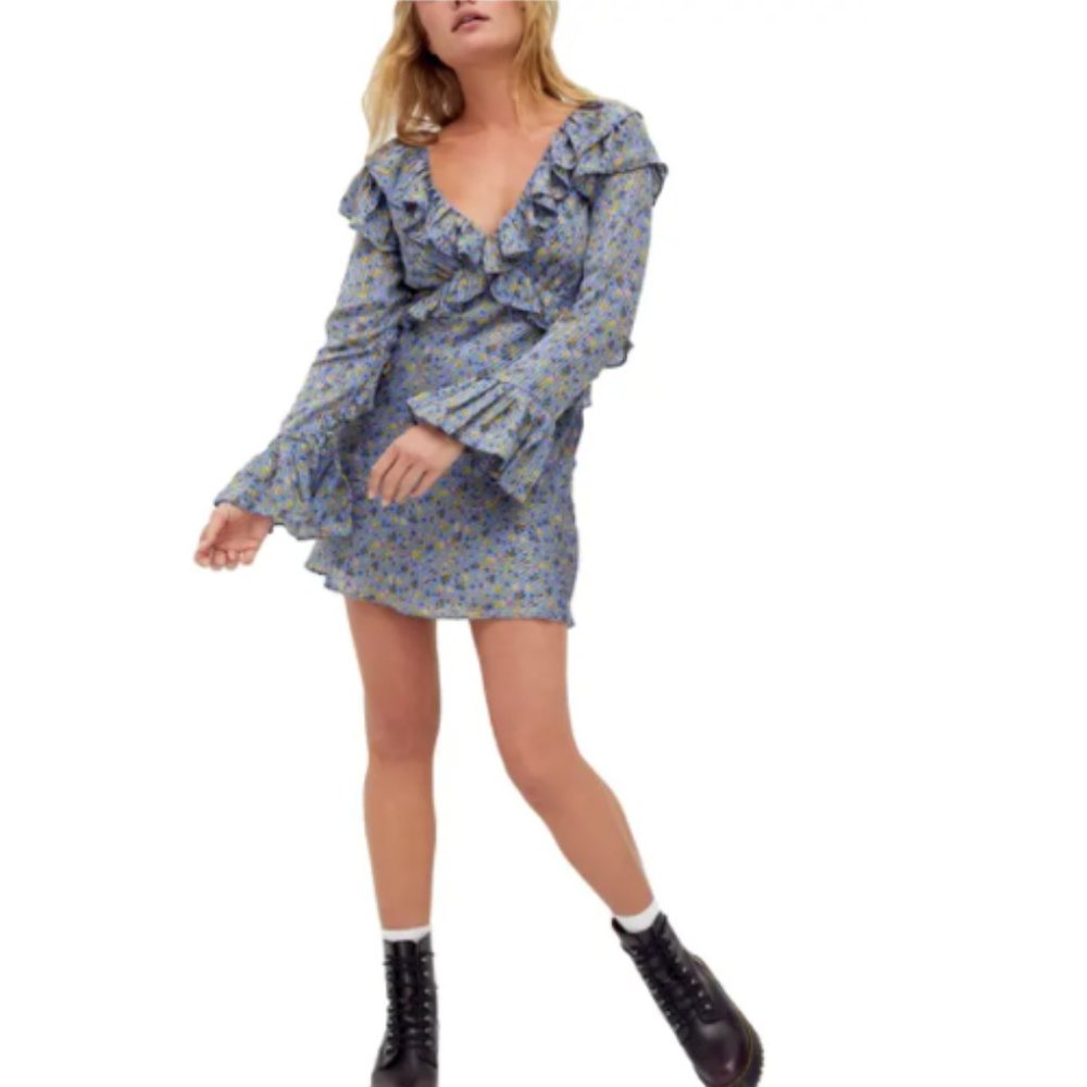 Free People. Sweetest Thing Long Sleeve Minidress